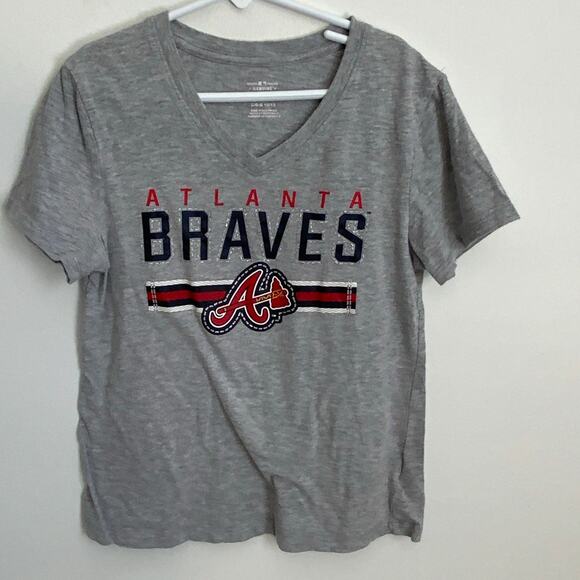 Braves Vneck‎ Youth tee size 10/12 - Picture 1 of 3